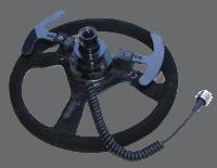 geartronics twin paddles featuring carbon fibre flippers and tactile operation. Assisted gear shift proshift, electronic gearshift, shiftec, megaline, equipmake